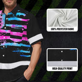 Hi Vis Hawaiian Shirt Reflective Tapes Pink Blue Tie Dye US Flag Custom Name