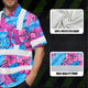 Pink Neon And Blue Flowers Hi-Vis Hawaiian Shirt
