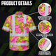 Pink Neon And Lime Flowers Hi-Vis Hawaiian Shirt