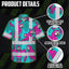 Pink Neon Blue Parrot Hi-Vis Hawaiian Shirt