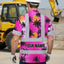 Pink Neon Flowers Hi-Vis Hawaiian Shirt