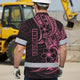 Pink Neon Polynesian And Flower Hi-Vis Hawaiian Shirt