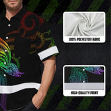 Hi Vis Hawaiian Shirt Reflective Tapes Rainbow Butterfly Polynesian Custom Name Safety Workwear For Workers, Truckers, Operators