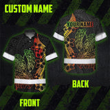 Hi Vis Hawaiian Shirt Reflective Tapes Rainbow Polynesian Tribal Custom Name Safety Workwear For Workers, Truckers, Operators
