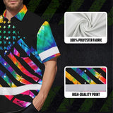 Hi Vis Hawaiian Shirt Reflective Tapes Rainbow Tie Dye Safety Workwear