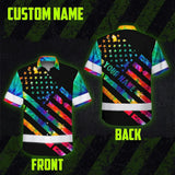 Hi Vis Hawaiian Shirt Reflective Tapes Rainbow Tie Dye Safety Workwear