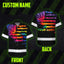 Rainbow Tie Dye US Flag Hi-Vis Hawaiian Shirt