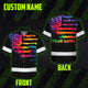 Rainbow Tie Dye US Flag Hi-Vis Hawaiian Shirt