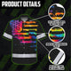 Rainbow Tie Dye US Flag Hi-Vis Hawaiian Shirt