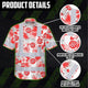 Red And White Flowers 2 Hi-Vis Hawaiian Shirt