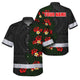 Red Hibiscus and Plumeria Hi-Vis Hawaiian Shirt