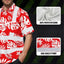 Red Neon Flowers Hi-Vis Hawaiian Shirt