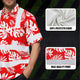 Red Neon Flowers Hi-Vis Hawaiian Shirt