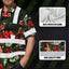 Red Neon Flowers Hi-Vis Hawaiian Shirt