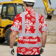 Red Neon Flowers Hi-Vis Hawaiian Shirt