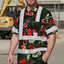 Red Neon Flowers Hi-Vis Hawaiian Shirt