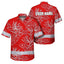 Red White Flowers Hi-Vis Hawaiian Shirt