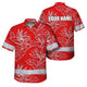 Red White Flowers Hi-Vis Hawaiian Shirt