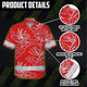 Red White Flowers Hi-Vis Hawaiian Shirt
