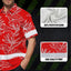 Red White Flowers Hi-Vis Hawaiian Shirt
