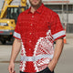 Red White Polynesian Hi-Vis Hawaiian Shirt