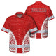 Red White Polynesian Hi-Vis Hawaiian Shirt