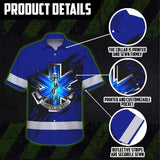 Hi Vis Hawaiian Shirt Reflective Tapes Scratch On Call For Life Custom Name Safety Workwear