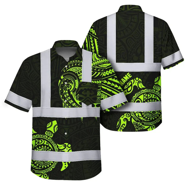 Sea Turtle Hi-Vis Hawaiian Shirt