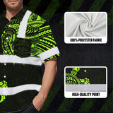Hi Vis Hawaiian Shirt Reflective Tapes Sea Turtle Hawaiian Polynesian Tribal Custom Name