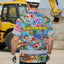 Skeleton Surfing Float Hi-Vis Hawaiian Shirt