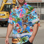 Skeleton Surfing Float Hi-Vis Hawaiian Shirt