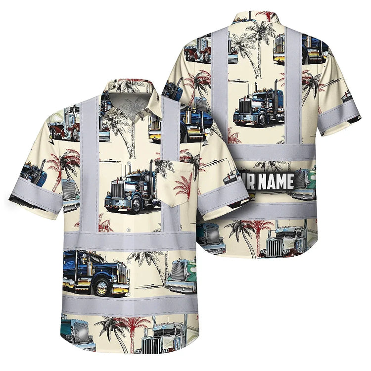 Vintage Truck 2 Hi-Vis Hawaiian Shirt
