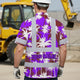Violet Neon Flowers Hi-Vis Hawaiian Shirt