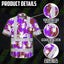 Violet Neon Flowers Hi-Vis Hawaiian Shirt