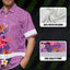 Violet Neon Polynesian And Flowers Hi-Vis Hawaiian Shirt
