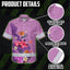 Violet Neon Polynesian And Flowers Hi-Vis Hawaiian Shirt