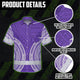 Violet White Polynesian Hi-Vis Hawaiian Shirt