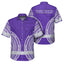 Violet White Polynesian Hi-Vis Hawaiian Shirt
