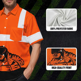 Hi Vis Hawaiian Shirt Reflective Tapes Welder Custom Name Safety Workwear