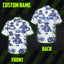White Blue Skull Boat Hi-Vis Hawaiian Shirt