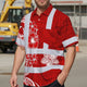 White Red Neon Hi-Vis Hawaiian Shirt