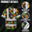 Yellow And Black Flowers Hi-Vis Hawaiian Shirt
