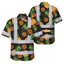 Yellow And Black Flowers Hi-Vis Hawaiian Shirt