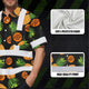 Yellow And Black Flowers Hi-Vis Hawaiian Shirt
