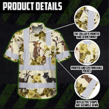 Hi Vis Hawaiian Shirt Reflective Tapes Yellow And Goat Custom Name Safety Workwear For Workers, Truckers, Operators, Company
