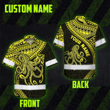 Hi Vis Hawaiian Shirt Reflective Tapes Yellow Neon Hawaii Octopus Custom