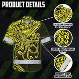Hi Vis Hawaiian Shirt Reflective Tapes Yellow Neon Hawaii Octopus Custom