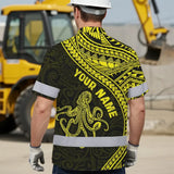Hi Vis Hawaiian Shirt Reflective Tapes Yellow Neon Hawaii Octopus Custom