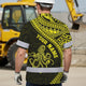 Yellow Neon Hawaii Octopus Custom Hi-Vis Hawaiian Shirt