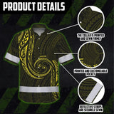 Hi Vis Hawaiian Shirt Reflective Tapes Yellow Neon Hawaii Whale Custom Name
